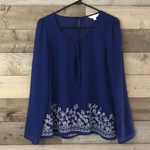 Charming Charlie Navy Blue Blouse